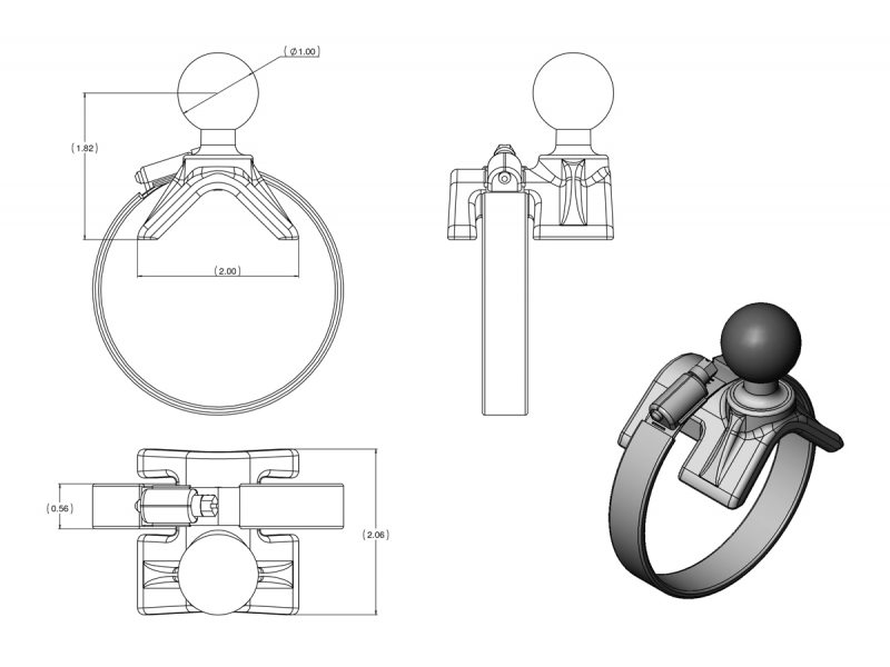 RAMMOUNT FINGER-GRIP  УНИВЕРСАЛНО МОНТАЖНО 1