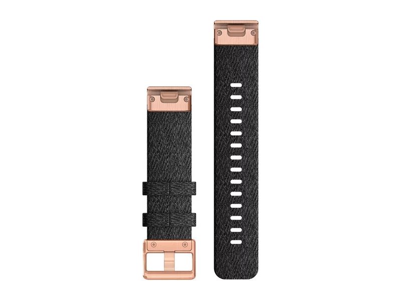 GARMIN QUICKFIT 20 ЧЕРНА НАЙЛОНОВА КАИШКА С ROSE GOLD ЗАКОПЧАЛКА 1