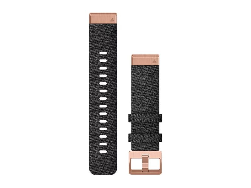 GARMIN QUICKFIT 20 ЧЕРНА НАЙЛОНОВА КАИШКА С ROSE GOLD ЗАКОПЧАЛКА