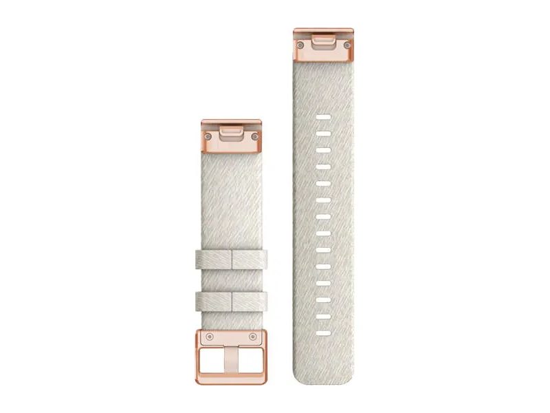 GARMIN QUICKFIT 20 CREAM HEATHERED NYLON/ROSE GOLD КАИШКА 1