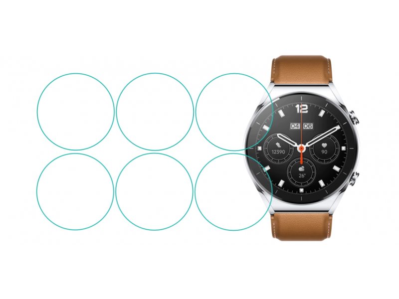 GOX PRO+ СТЪКЛЕН ПРОТЕКТОР ЗА ЧАСОВНИК XIAOMI WATCH S1 47MM ШЕСТ БРОЯ