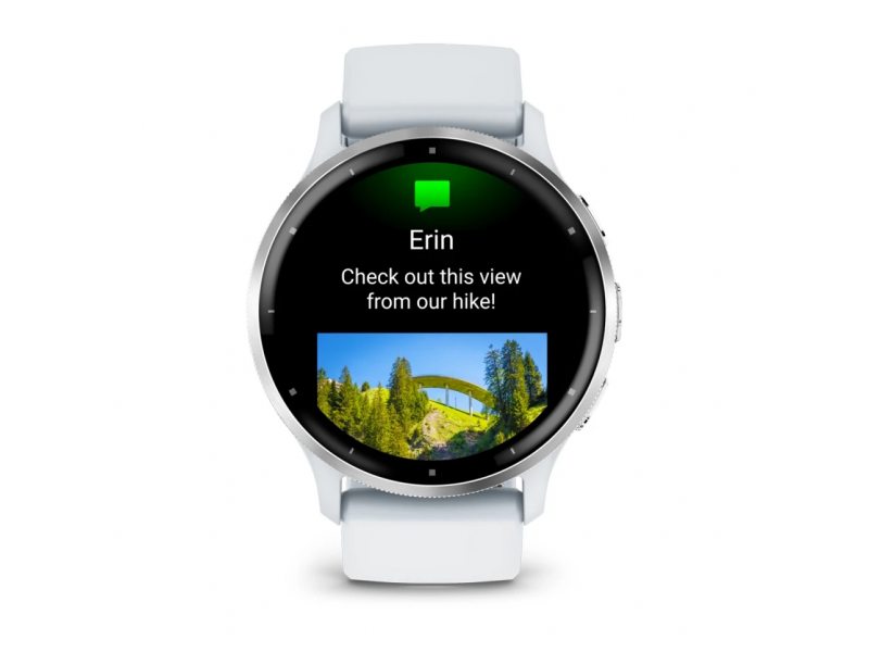 GARMIN VENU 3 SILVER БЕЗЕЛ С WHITESTONE КОРПУС И СИЛИКОНОВА КАИШКА 3