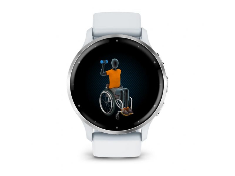 GARMIN VENU 3 SILVER БЕЗЕЛ С WHITESTONE КОРПУС И СИЛИКОНОВА КАИШКА 4