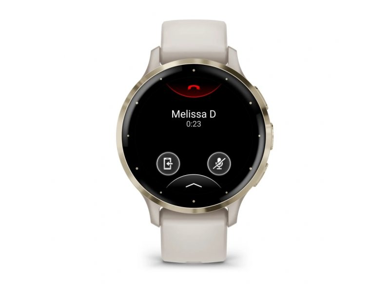 GARMIN VENU 3S SOFT GOLD БЕЗЕЛ С IVORY КОРПУС И СИЛИКОНОВА КАИШКА 1