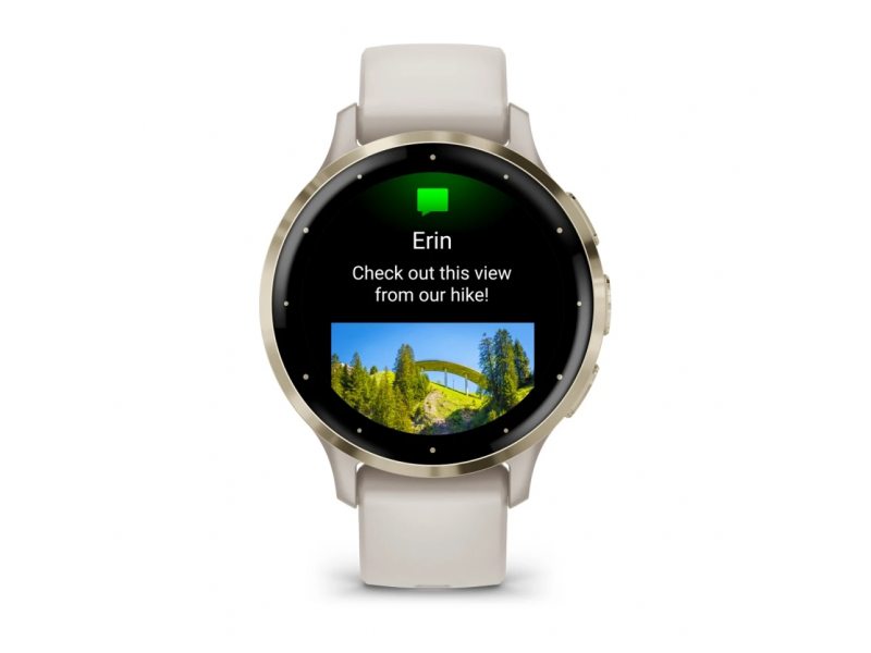 GARMIN VENU 3S SOFT GOLD БЕЗЕЛ С IVORY КОРПУС И СИЛИКОНОВА КАИШКА 3