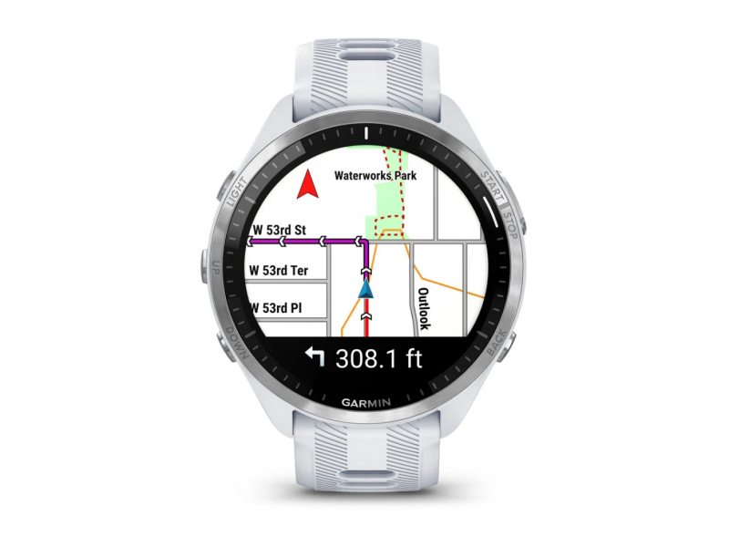 GARMIN FORERUNNER 965 TITANIUM БЕЗЕЛ С WHITESTONE КОРПУС И WHITESTONE/POWDER GREY СИЛИКОНОВА КАИШКА 1