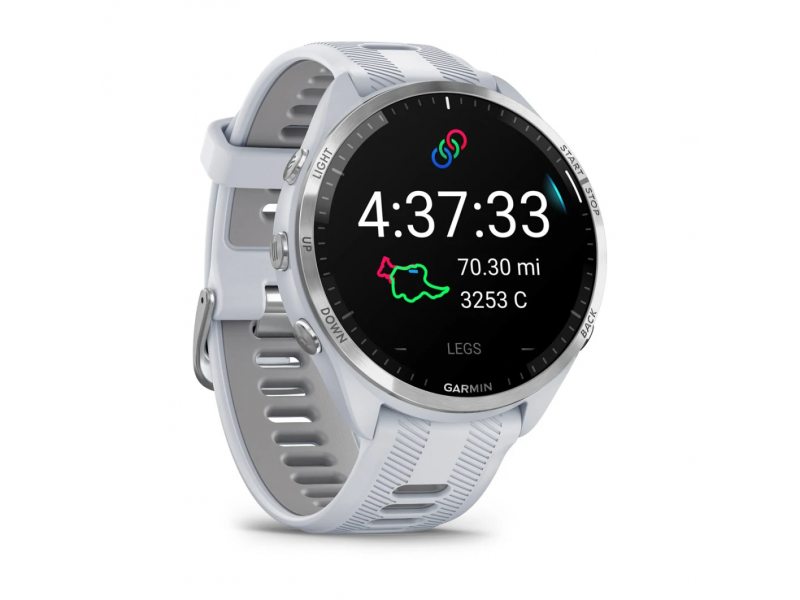 GARMIN FORERUNNER 965 TITANIUM БЕЗЕЛ С WHITESTONE КОРПУС И WHITESTONE/POWDER GREY СИЛИКОНОВА КАИШКА 2