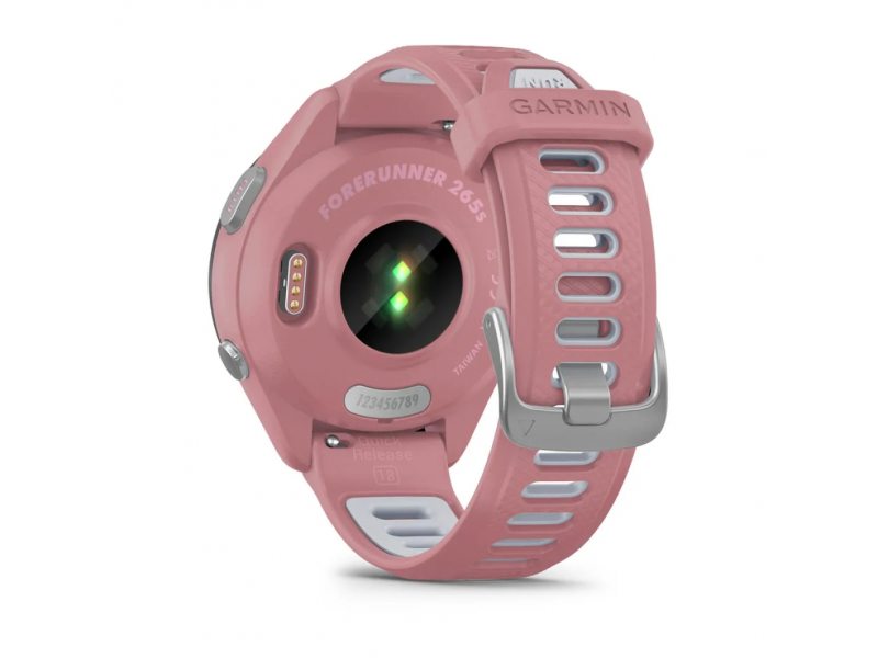 GARMIN FORERUNNER 265S BLACK БЕЗЕЛ С LIGHT PINK КОРПУС И LIGHT PINK/POWDER GREY СИЛИКОНОВА КАИШКА 5