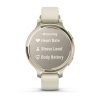 Garmin Lily 2 Active Lunar Gold с Bone силиконова каишка 3