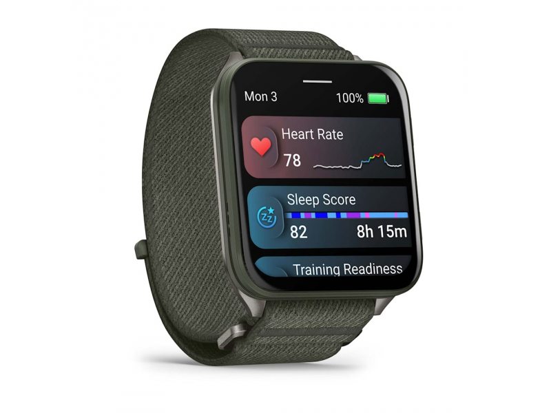 GARMIN VENU X1 MOSS С TITANIUM ЗАДЕН КАПАК И MOSS COMFORTFIT НАЙЛОНОВА КАИШКА 1