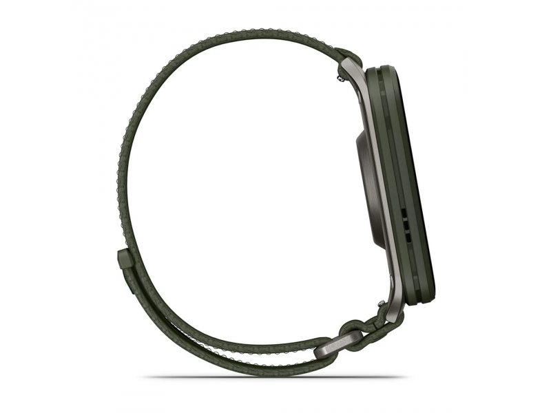GARMIN VENU X1 MOSS С TITANIUM ЗАДЕН КАПАК И MOSS COMFORTFIT НАЙЛОНОВА КАИШКА 2