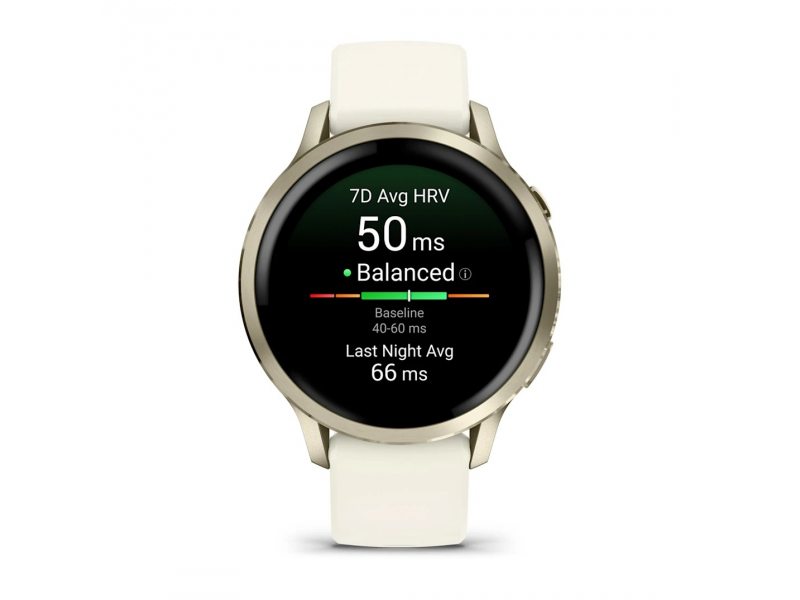 GARMIN VENU 4 41ММ LUNAR GOLD С BONE СИЛИКОНОВА КАИШКА 8
