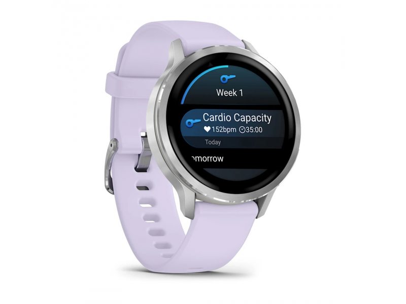 GARMIN VENU 4 41ММ SILVER С PERIWINKLE СИЛИКОНОВА КАИШКА 2