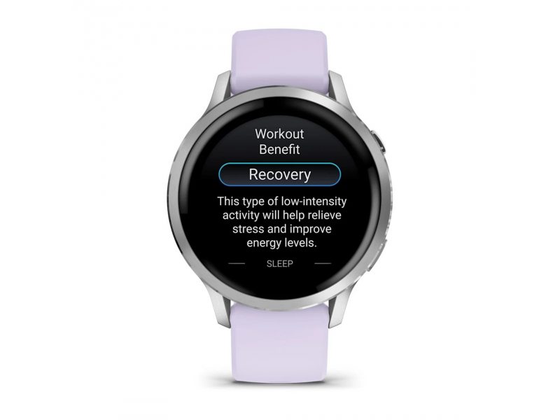 GARMIN VENU 4 41ММ SILVER С PERIWINKLE СИЛИКОНОВА КАИШКА 3