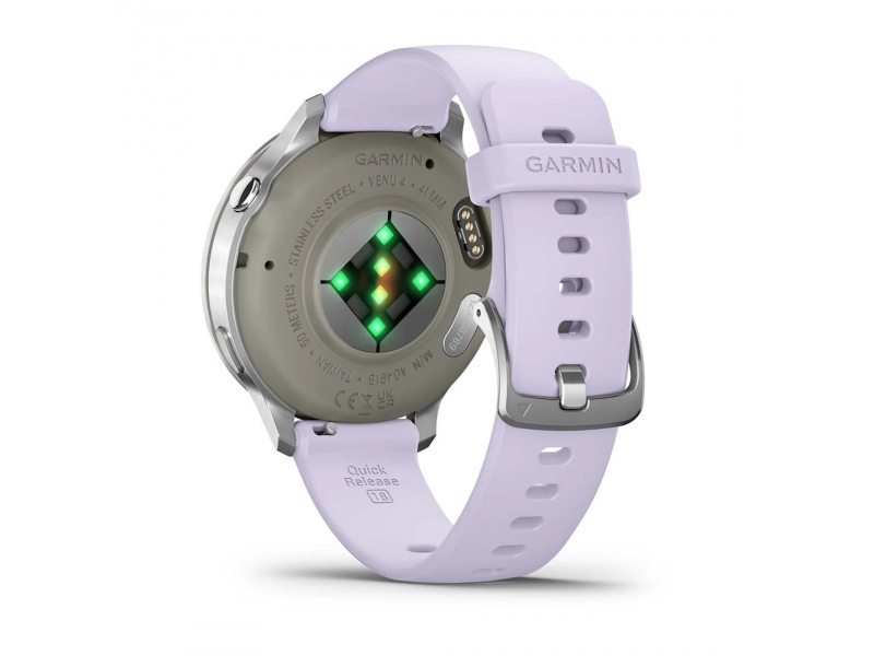 GARMIN VENU 4 41ММ SILVER С PERIWINKLE СИЛИКОНОВА КАИШКА 4