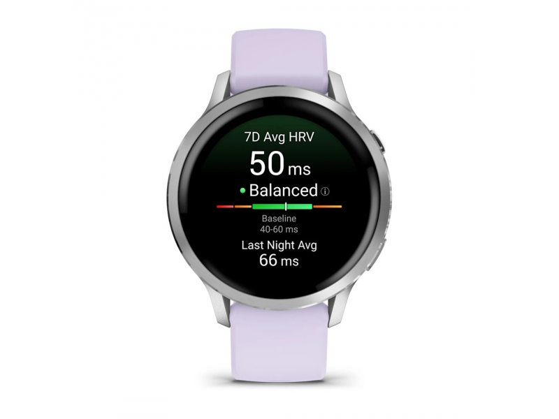 GARMIN VENU 4 41ММ SILVER С PERIWINKLE СИЛИКОНОВА КАИШКА 7