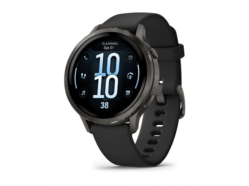 GARMIN VENU 4 41ММ SLATE С BLACK СИЛИКОНОВА КАИШКА