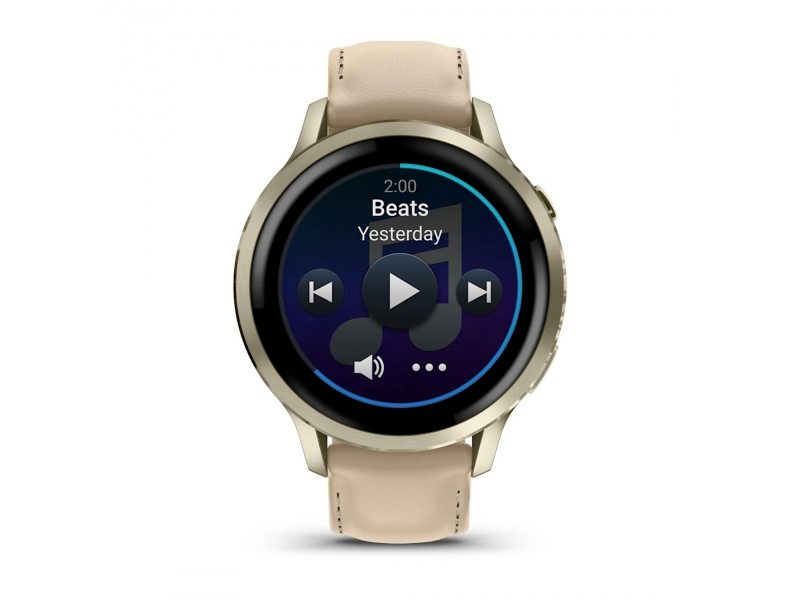 GARMIN VENU 4 41ММ LUNAR GOLD С LIGHT SAND КОЖЕНА КАИШКА 1