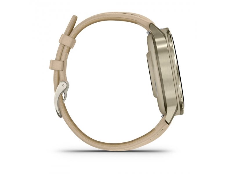 GARMIN VENU 4 41ММ LUNAR GOLD С LIGHT SAND КОЖЕНА КАИШКА 3