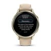 Garmin Venu 4 41мм Lunar Gold с Light Sand кожена каишка 5