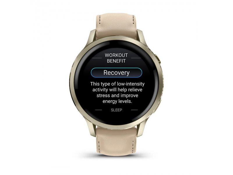 GARMIN VENU 4 41ММ LUNAR GOLD С LIGHT SAND КОЖЕНА КАИШКА 5