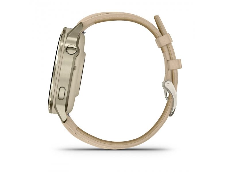 GARMIN VENU 4 41ММ LUNAR GOLD С LIGHT SAND КОЖЕНА КАИШКА 8