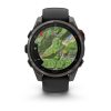 Garmin Fenix 8 Pro 47mm AMOLED Sapphire Carbon Gray DLC Titanium с Black/Pebble Gray силиконова каишка  9