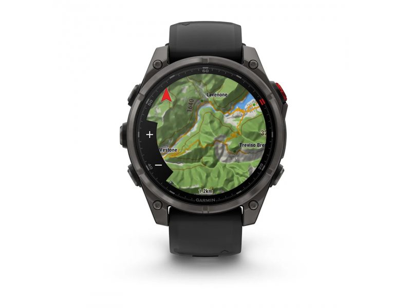 GARMIN FENIX 8 PRO 47MM AMOLED SAPPHIRE CARBON GRAY DLC TITANIUM С BLACK/PEBBLE GRAY СИЛИКОНОВА КАИШКА  9
