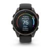Garmin Fenix 8 Pro 47mm AMOLED Sapphire Carbon Gray DLC Titanium с Black/Pebble Gray силиконова каишка  2
