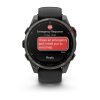 Garmin Fenix 8 Pro 47mm AMOLED Sapphire Carbon Gray DLC Titanium с Black/Pebble Gray силиконова каишка  6