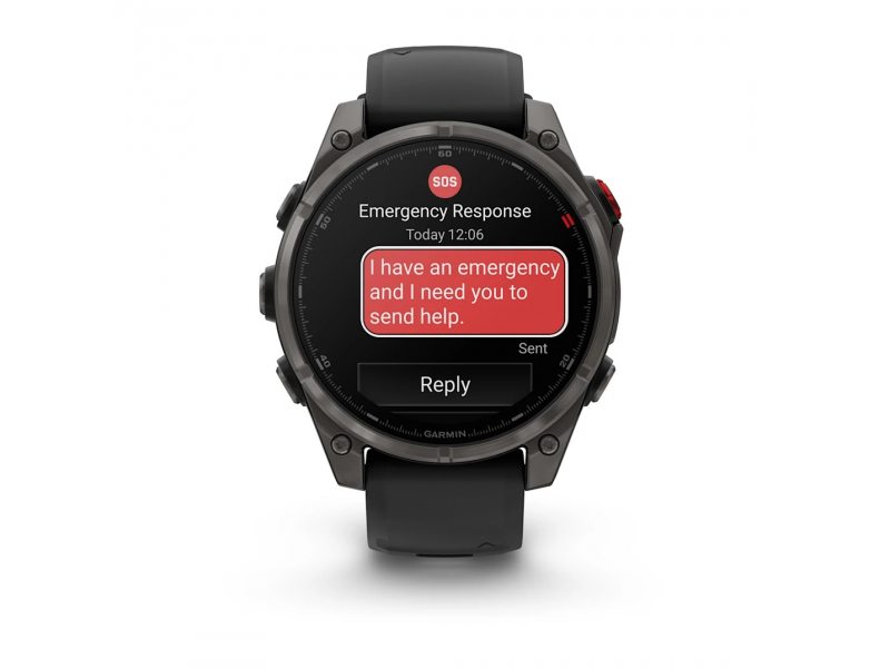 GARMIN FENIX 8 PRO 47MM AMOLED SAPPHIRE CARBON GRAY DLC TITANIUM С BLACK/PEBBLE GRAY СИЛИКОНОВА КАИШКА  6