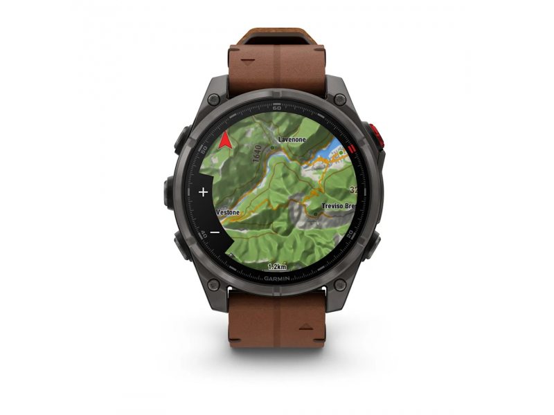 GARMIN FENIX 8 PRO 47MM AMOLED SAPPHIRE CARBON GREY DLC TITANIUM С CHESTNUT КОЖЕНА КАИШКА 4