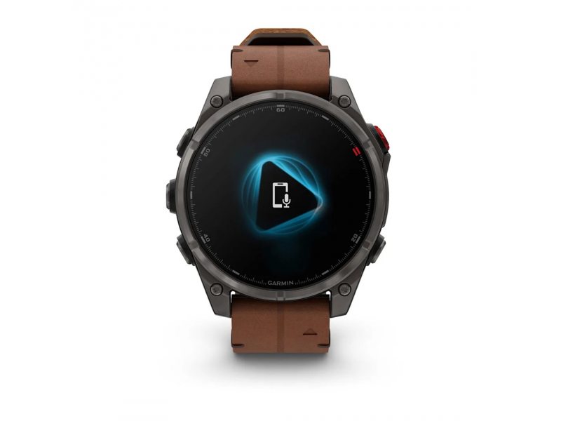 GARMIN FENIX 8 PRO 47MM AMOLED SAPPHIRE CARBON GREY DLC TITANIUM С CHESTNUT КОЖЕНА КАИШКА 3