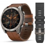 Garmin Fenix 8 51mm AMOLED Sapphire Bare Titanium Black с Chestnut кожена каишка