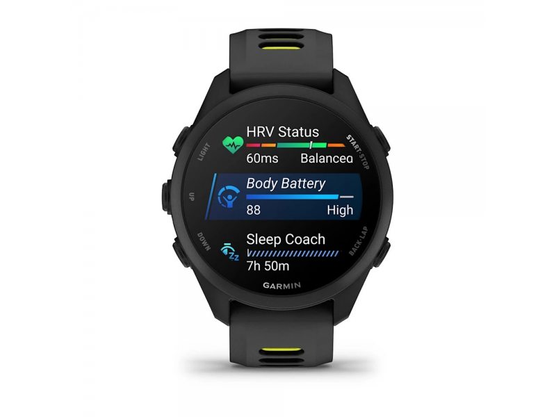 GARMIN FORERUNNER 170 BLACK С BLACK/AMP YELLOW КАИШКА 3