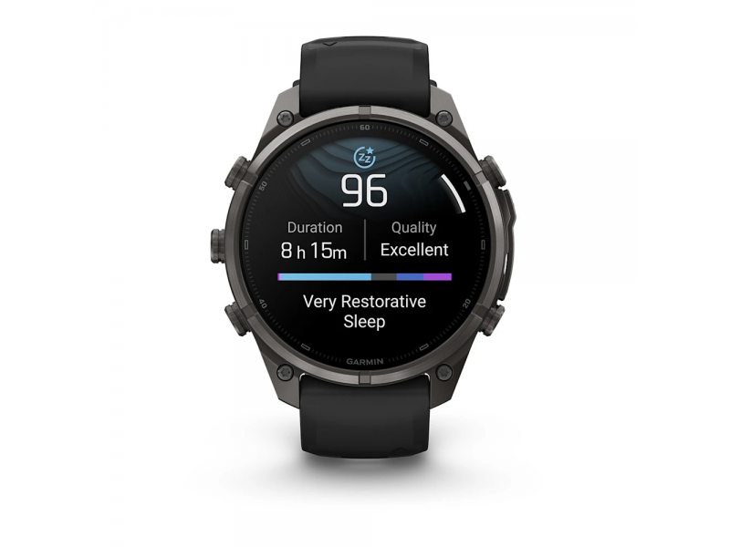 GARMIN FENIX 9 PRO 47MM CARBON GRAY DLC TITANIUM С BLACK/PEBBLE GREY СИЛИКОНОВА КАИШКА 5