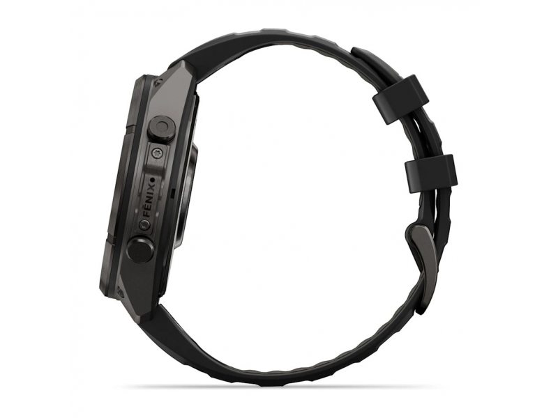 GARMIN FENIX 9 PRO 47MM CARBON GRAY DLC TITANIUM С BLACK/PEBBLE GREY СИЛИКОНОВА КАИШКА 8