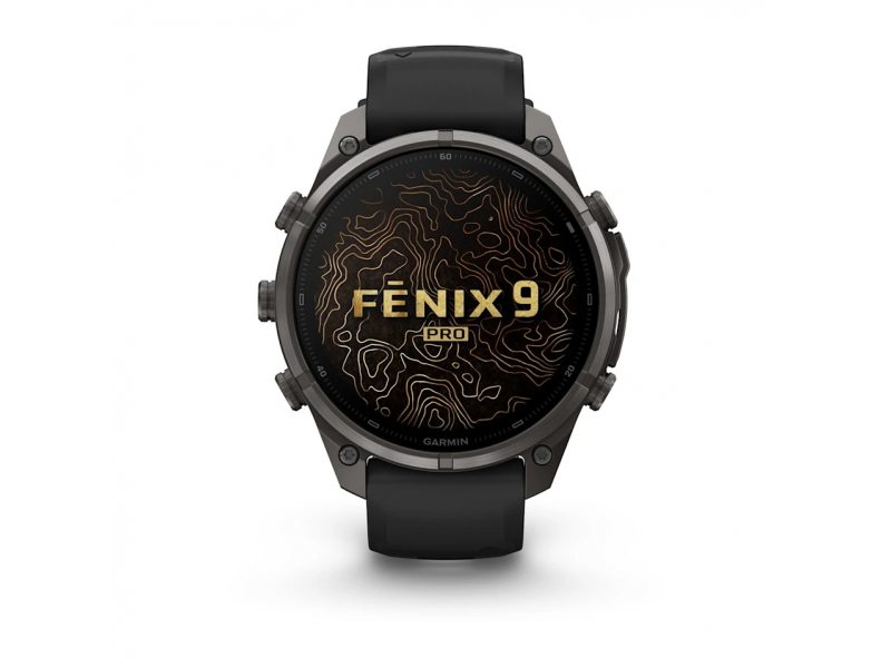 GARMIN FENIX 9 PRO 47MM CARBON GRAY DLC TITANIUM С BLACK/PEBBLE GREY СИЛИКОНОВА КАИШКА 4