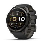 Garmin Fenix 9 Pro 51mm Carbon Gray DLC Titanium с Black/Pebble Grey силиконова каишка