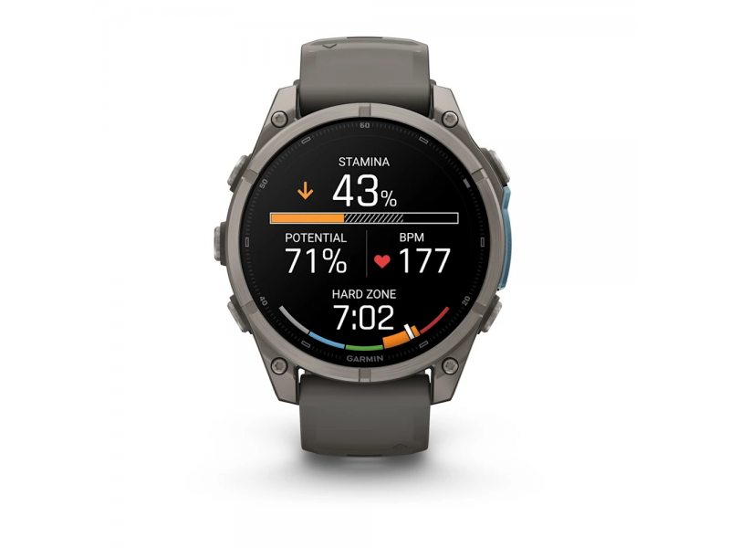 GARMIN FENIX 9 47MM TITANIUM С PEBBLE GREY СИЛИКОНОВА КАИШКА 1