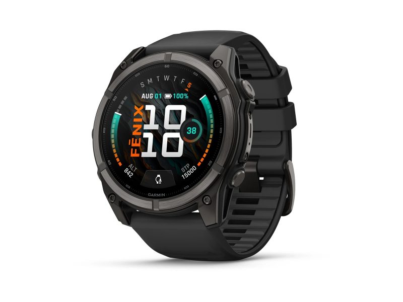 GARMIN FENIX 9 51MM CARBON GREY DLC TITANIUM С BLACK СИЛИКОНОВА КАИШКА