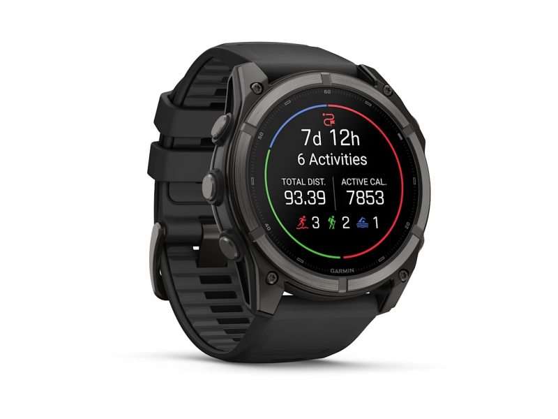 GARMIN FENIX 9 51MM CARBON GREY DLC TITANIUM С BLACK СИЛИКОНОВА КАИШКА 3
