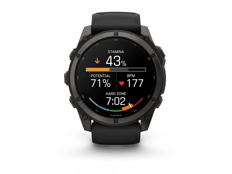 GARMIN FENIX 9 51MM CARBON GREY DLC TITANIUM С BLACK СИЛИКОНОВА КАИШКА 1