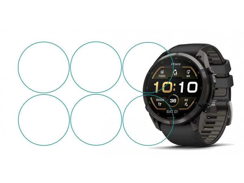 GOX PRO+ СТЪКЛЕН ПРОТЕКТОР ЗА ЧАСОВНИК GARMIN FENIX 9 PRO 51MM ШЕСТ БРОЯ